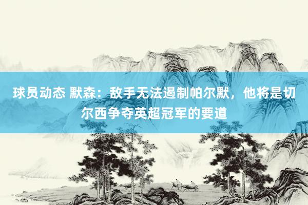 球员动态 默森：敌手无法遏制帕尔默，他将是切尔西争夺英超冠军的要道